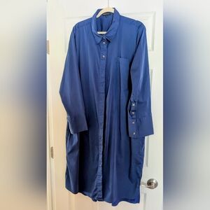 Universal Standard Odeon Stretch Poplin Shirtdress, Deep Blue, 18/20 (US size M)